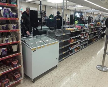 Freezer by checkout