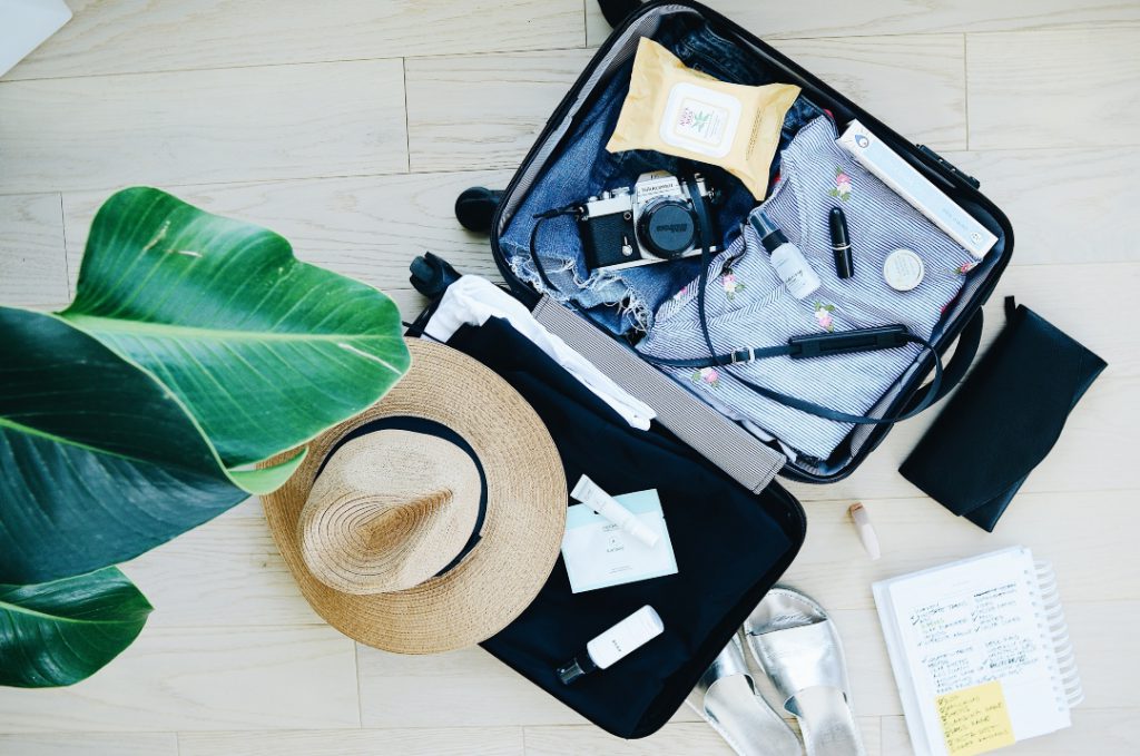 suitecase packing vacation hat essentials