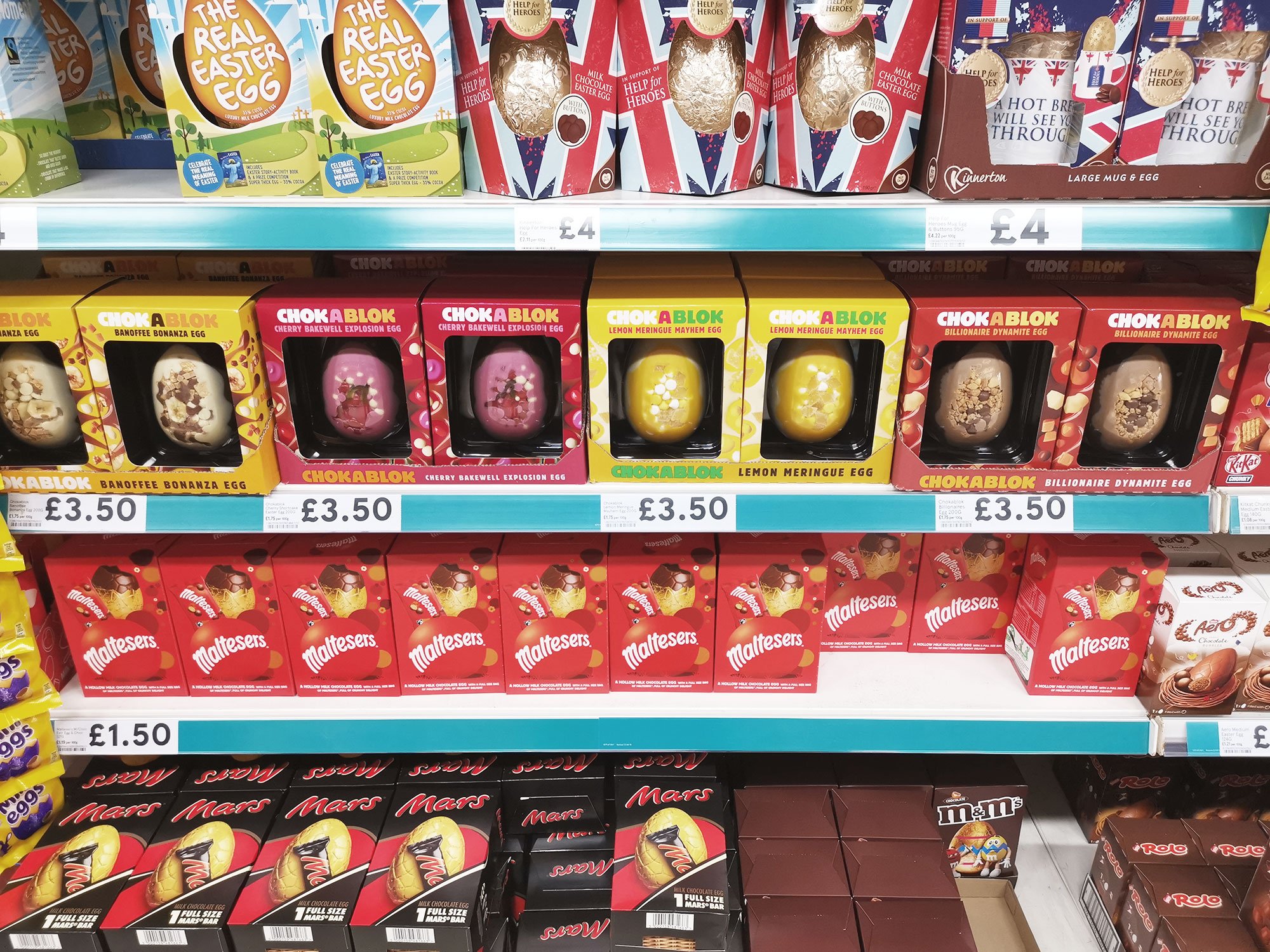 tesco easter shelf