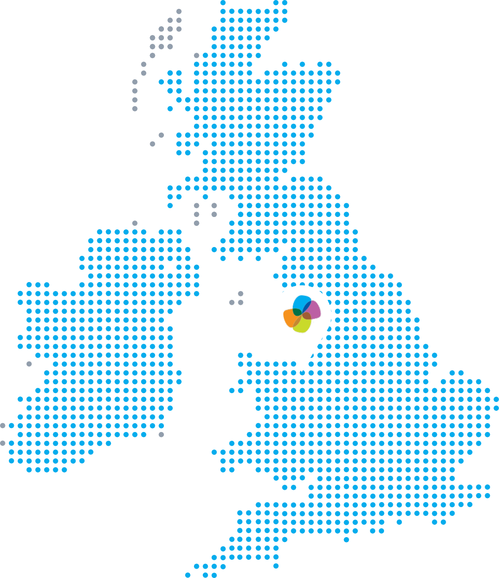 UK map - tactical solutions are within 10 miles of 97% of stores