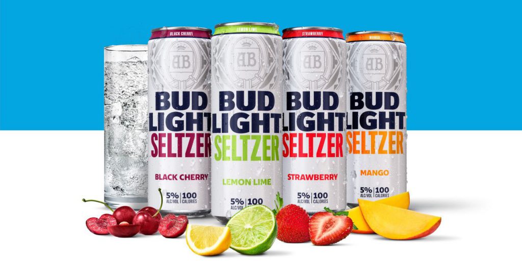 seltzer sparkling drink bud