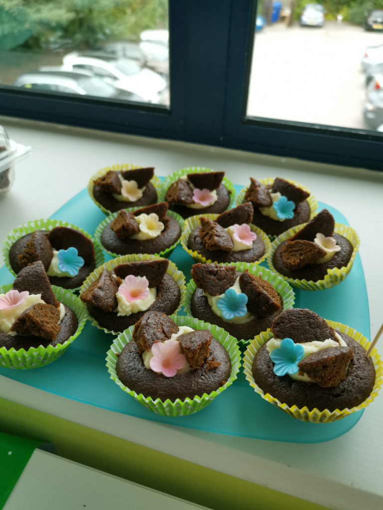 tactical coffee morning butterfly cupcakes