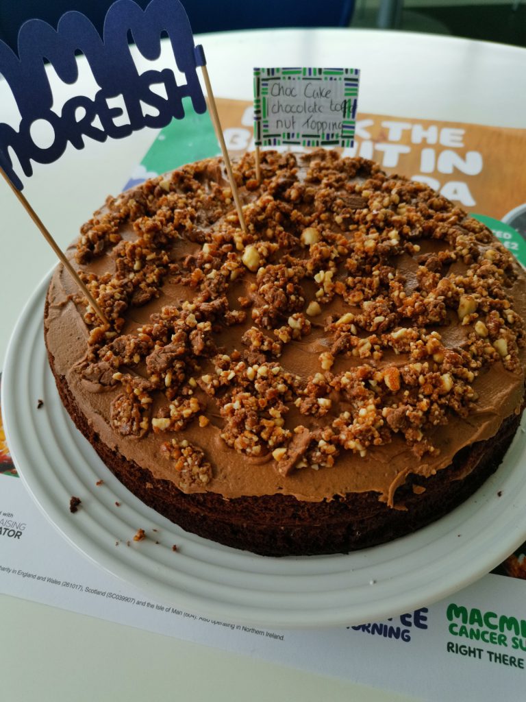 tactical coffee morning choc cake nuts